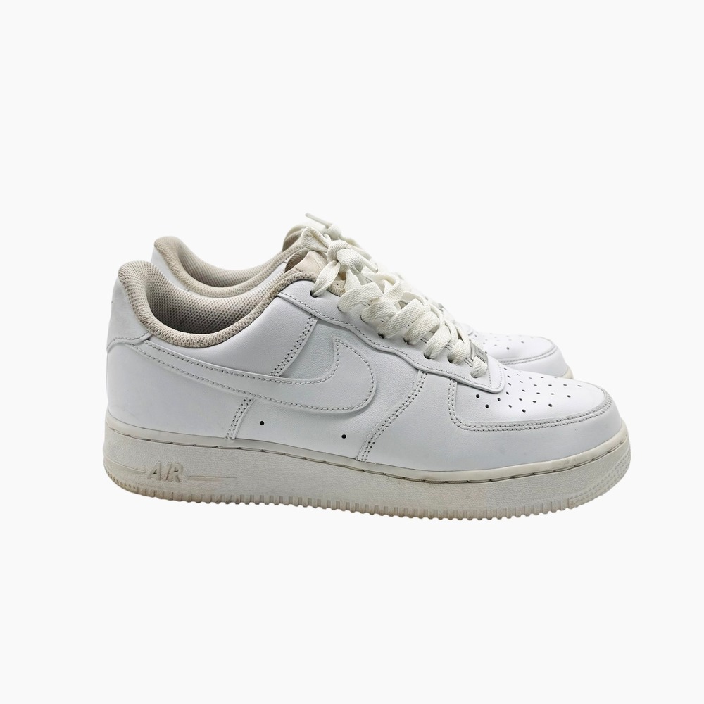 Nike Air Force 1 07 Low White Leather Sneakers CW2288-111 Mens 8.5